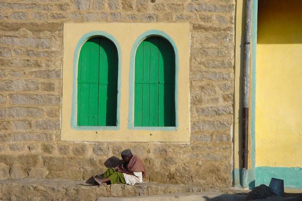 Picture of Debre Bizen (Eritrea): Writing monk at Debre Bizen monastery