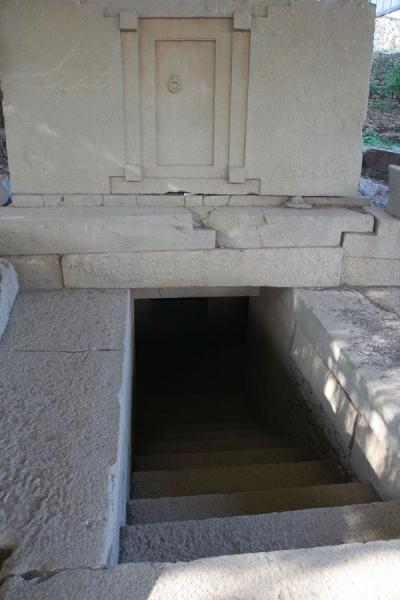 Picture of Axum (Ethiopia): Entrance to the Tomb of the False Door under the stelae field of Axum