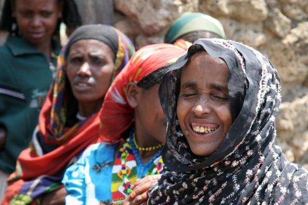 Old village chief and some other Koremi women | Koremi | Ethiopia