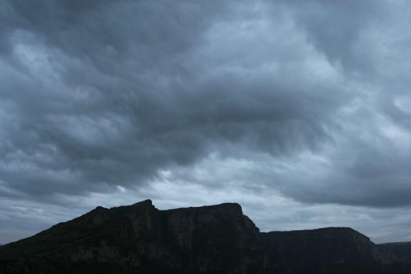 Picture of Simien Mountains (Ethiopia): Edge of the mountains covered by dark clouds