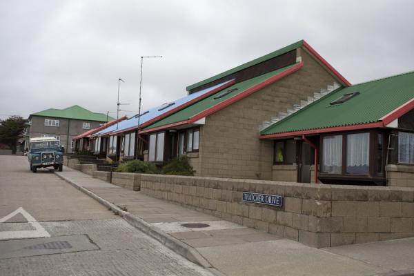 Picture of Stanley (Falkland Islands (Malvinas)): Modern buildings at Thatcher Drive in Stanley