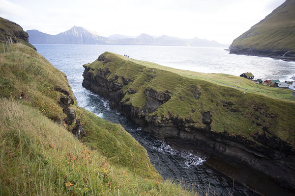 The gorge for which Gjógv is famous and after which it was named | Gjógv | Faroe Islands