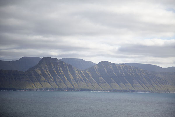 View of the eastern coastline of Kalsoy seen from near Gjógv | Gjógv | Faroe Islands