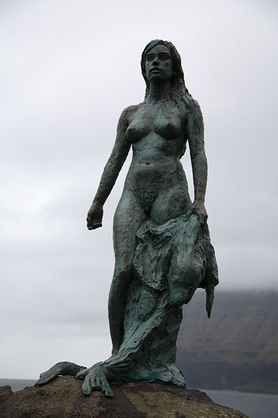 Picture of Statue of Seal Woman near Mikladalur on the east coast of KalsoyKalsoy - Faroe Islands