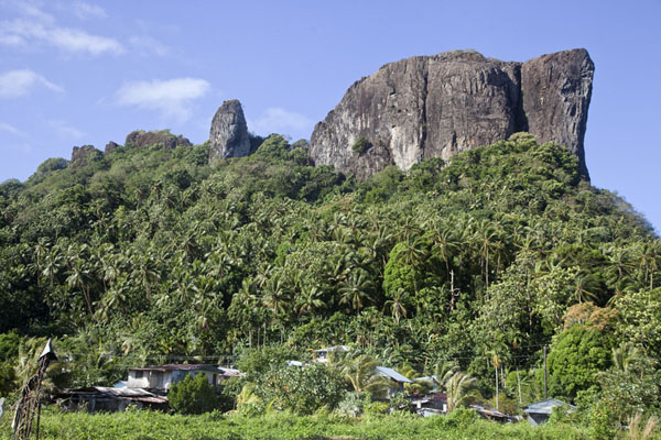 Picture of Sokehs rock (Federated States of Micronesia): Looking up Sokehs rock and the Spire