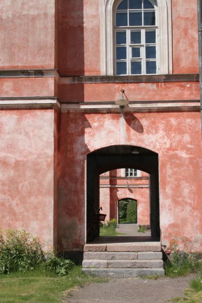 Picture of Passageway in one of the typical buildings on Iso MustasaariSuomenlinna - Finland