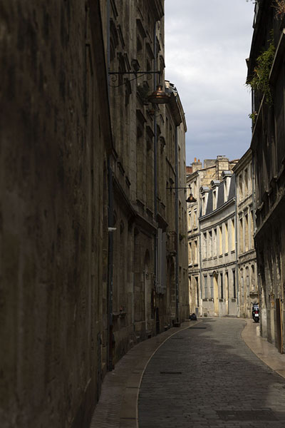 Picture of Elegant buildings lining a curving street of the old city centre of Bordeaux