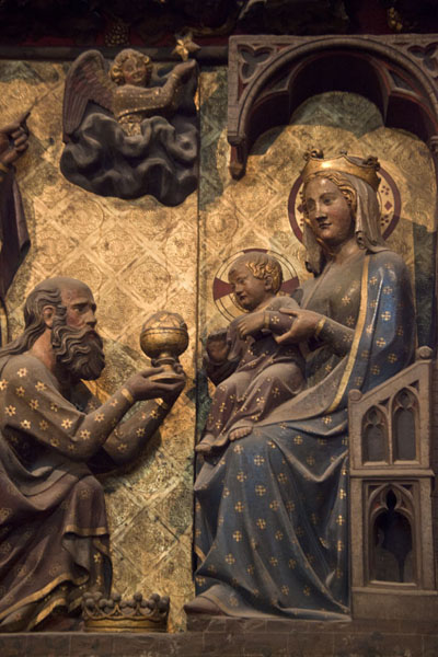 Picture of Notre Dame de Paris (France): Detail of a religious scene in the Choir Wall