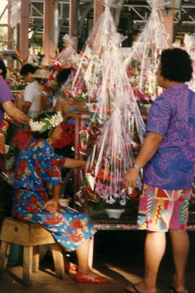 Foto van Flower market in Papeete, Tahiti - Frans Polynesië - Oceanië