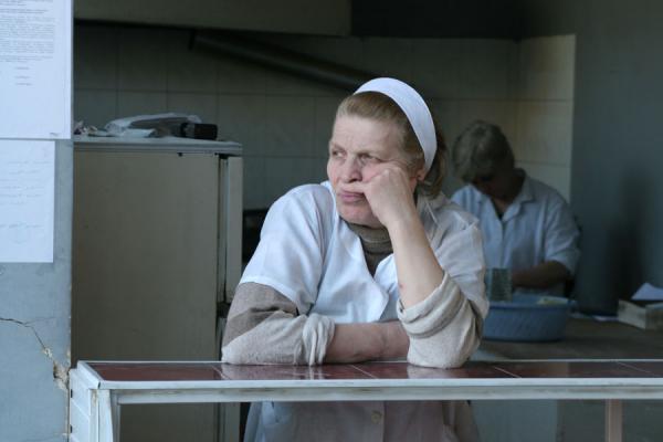Picture of Georgian People (Georgia): Georgian woman waiting for customers in the market