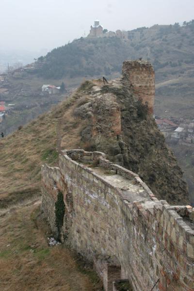 Part of the defensive walls of Narikala Fortress | Narikala Fortress | Georgia