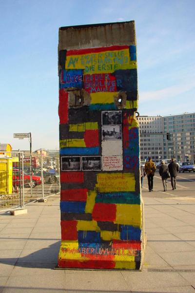 Piece of Berlin Wall still on its original position in Potsdamer Platz | Potsdamer Platz | Germany