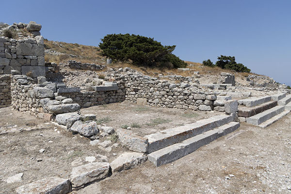Picture of The exedrae, a line of houses of prominent inhabitants of Ancient TheraThera - Greece