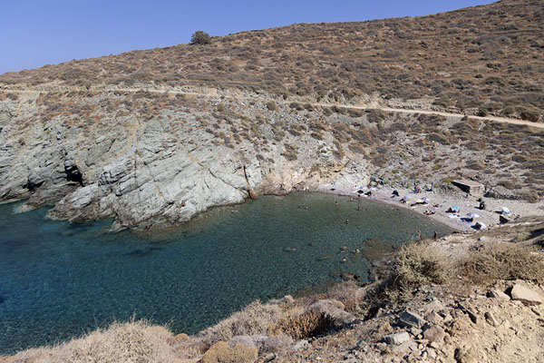 Foto van Ligaria beach on the northwest side of Folegandros - Griekenland - Europa
