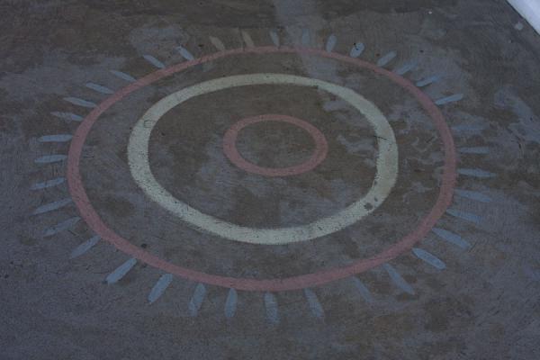 Picture of Pattern of indigenous nature painted on the floor