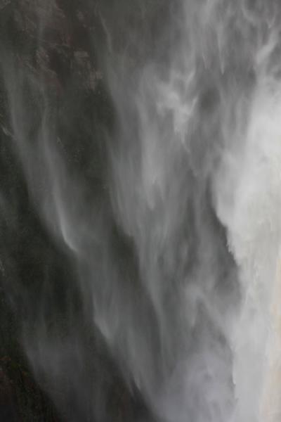 Water dissolving into a spray at Kaieteur Falls | Kaieteur Watervallen | Guyana