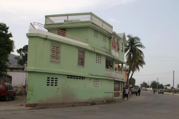 Picture of Cap-Haïtien (Haiti): Green boat-shaped house on the boulevard of Cap-Haïtien