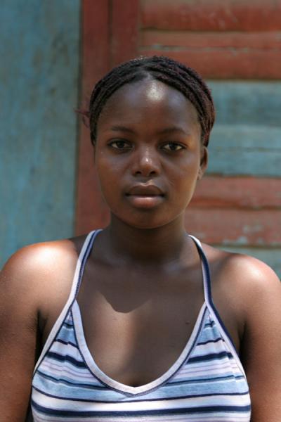 Picture of Haitian girl posing for the picture