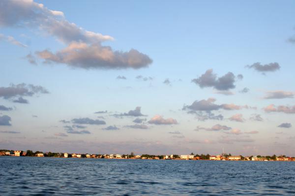 Picture of Utila town from a distance