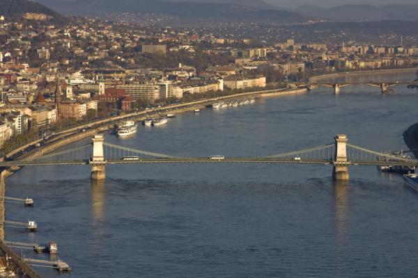 Picture of View of Széchenyi chain bridge from Gellért HillBudapest - Hungary