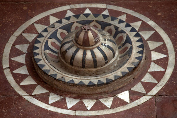 Detail of the richly decorated Qila-i-Kuhna mosque | Purana Qila | India