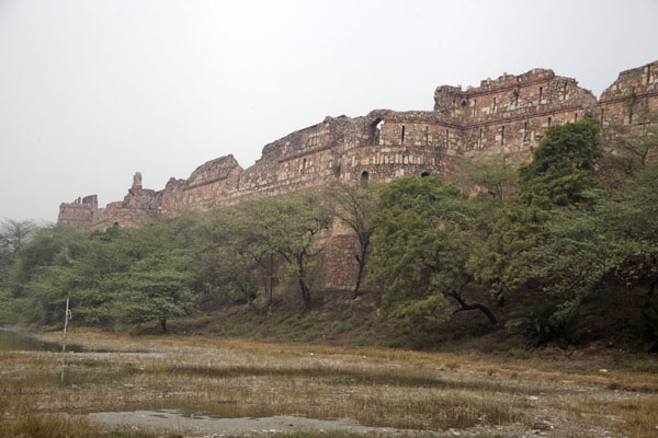 View of the crumbling walls of Purana Qila from the outside | Purana Qila | India