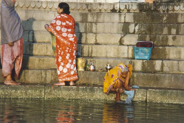 Picture of Varanasi (India): The holy water of the Ganges used for laundry purposes