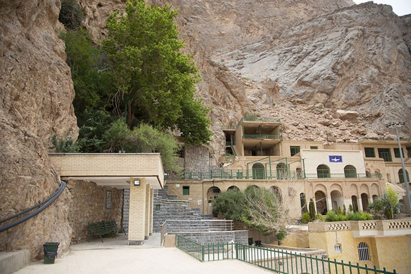 View of the buildings and the tree near the shrine of Chak Chak | Chak Chak | Iran