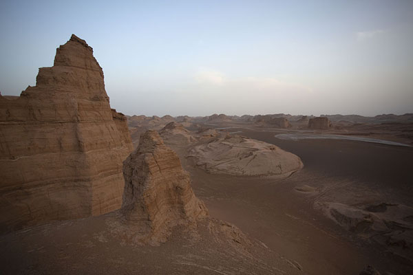 Picture of Sunset view from the top of one of the kaluts in Lut Desert - Iran - Asia
