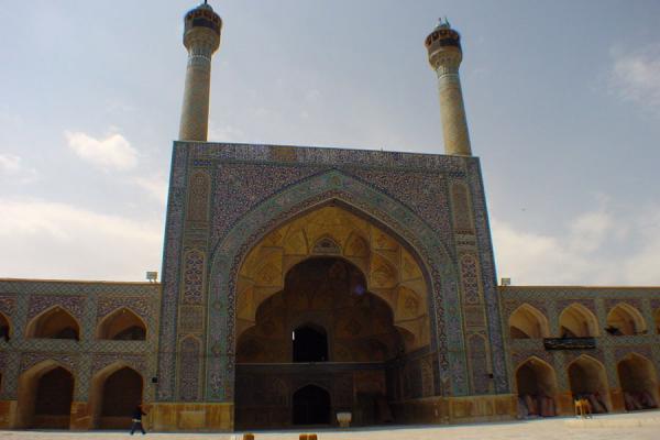 Minarets towering above the inner square | Masjed e Jame | Iran