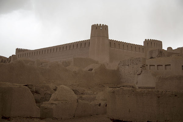 Picture of The reconstructed palace towering above the rest of the citadelRayen - Iran