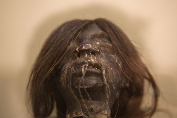 Foto van Relic of a headshrinker tribe from South America in the Omidvar Brothers Museum - Iran - Azië