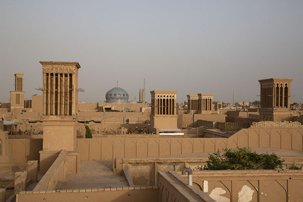 Wind towers and cupolas of mosques define the skyline of Yazd | Yazd historic town | Iran