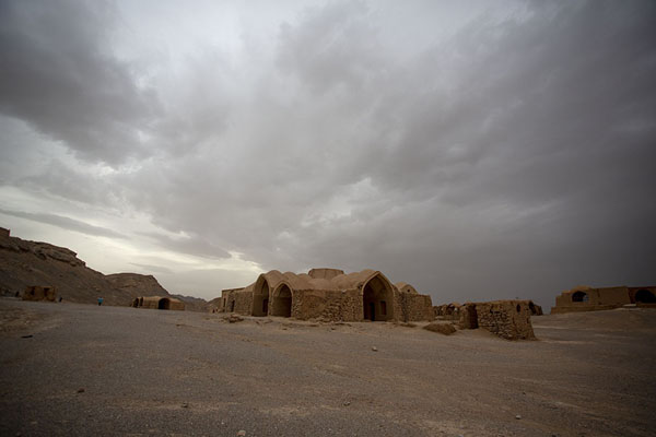 Photo de Clouds gathering over the area of the Towers of SilenceYazd Towers of Silence - Iran