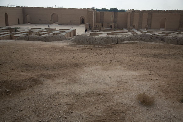Looking out over the maze of Babylon and one of the palaces | Babylon | Irak