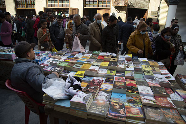One of the many bookstalls in Al Mutanabbi Street | Baghdad impressions | Iraq