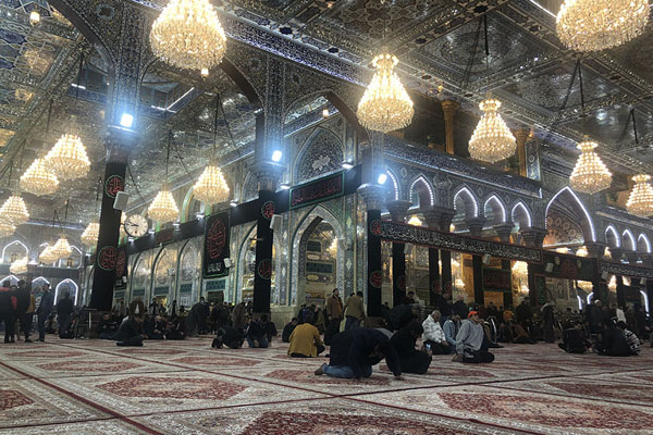 People in the hall of the shrine of Al-Abbas | Karbala holy shrines | Iraq