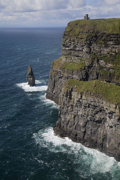 Picture of O'Briens Tower topping the Cliffs of Moher