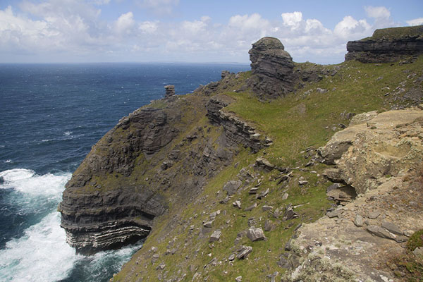 Picture of Rock formations and cliffs at the southern side of the Cliffs of Moher