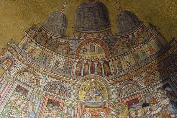 Picture of San Marco basilica (Italy): Mosaic outside St Marks basilica, Venice