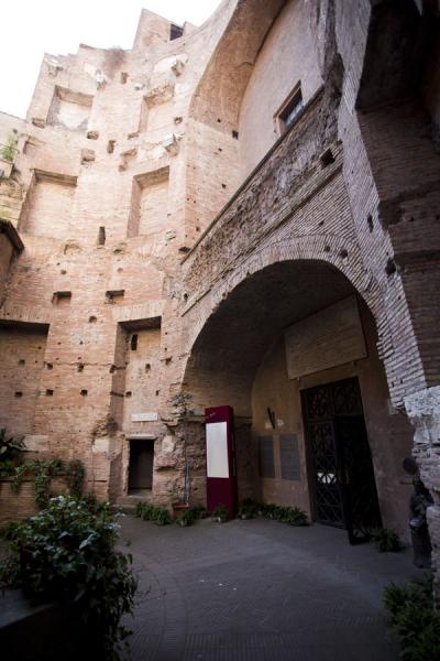 Picture of Baths of Diocletian (Italy): Remains of the old Baths of Diocletian blending in with the Santa Maria degli Angeli e dei Martiri church