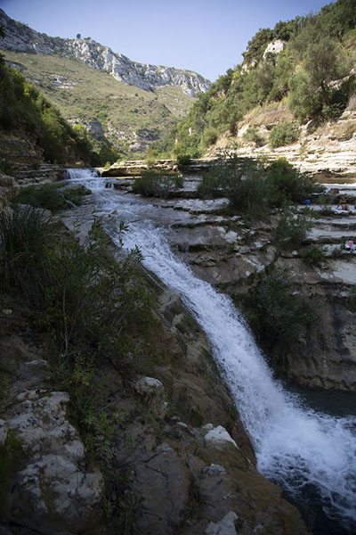 Picture of Cava Grande del Cassibile (Italy): Waterfall at the bottom of the canyon