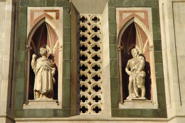 Picture of Florence Cathedral (Italy): Sculptures outside Florence Cathedral