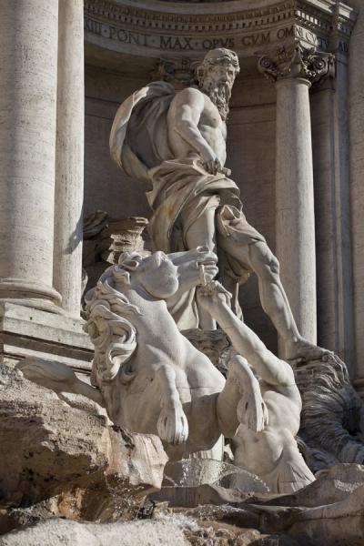Winged hippocamp with Triton and Oceanus | Fontaine de Trevi | l'Italie
