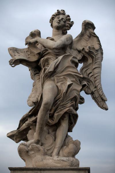 Picture of Ponte Sant'Angelo (Italy): Statue of female angel on the Ponte Sant'Angelo