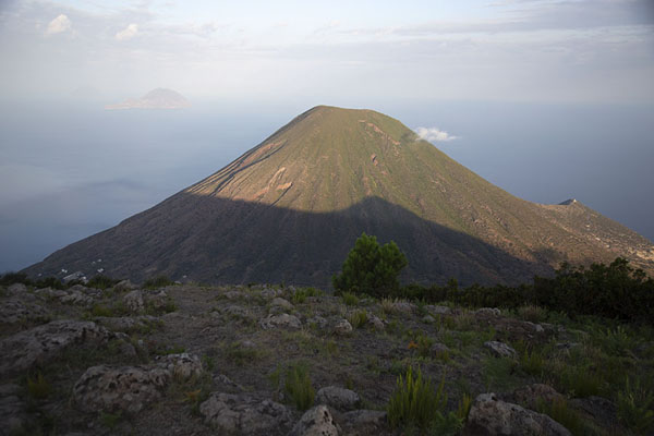 Picture of Salina (Italy): View of the western volcano of Salina, Monte dei Porri, from Monte Fossa delle Felci