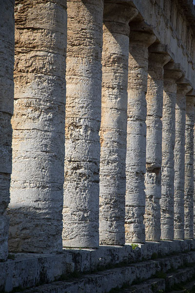 Picture of Segesta (Italy): Side view with row of columns of the temple of Segesta