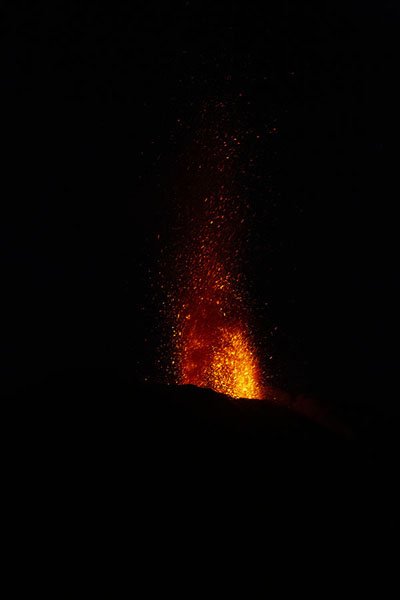 One of the many eruptions of Stromboli in the night | Stromboli | Italy