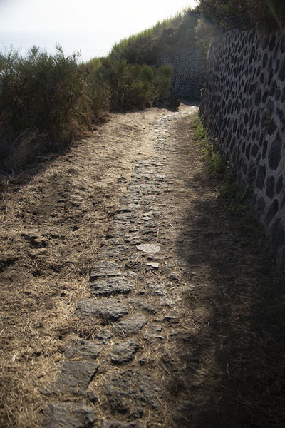 The rocky trail leading up to the viewpoint, built for the 1949 movie Stromboli | Stromboli | Italy