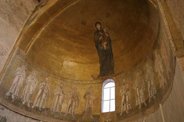 Picture of Torcello (Italy): Torcello: fresco with Jesus, Virgin Mary and apostles
